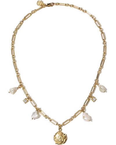 Child Of Wild Capri Keshi Pearl Charm Necklace - Metallic