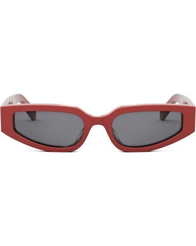 Celine Triomphe 54mm Geometric Sunglasses - Red