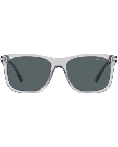 Prada 56mm Gradient Rectangular Sunglasses - Multicolor