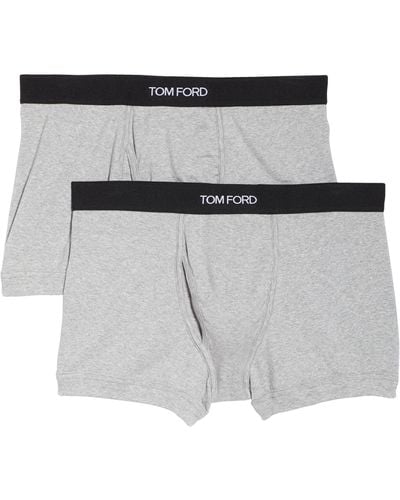 Tom Ford 2-pack Cotton Jersey Boxer Briefs - Gray