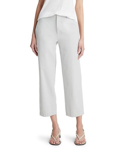Vince Washed Cotton Crop Pants - White