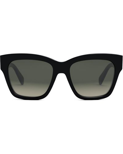Celine Triomphe 55mm Round Sunglasses - Black