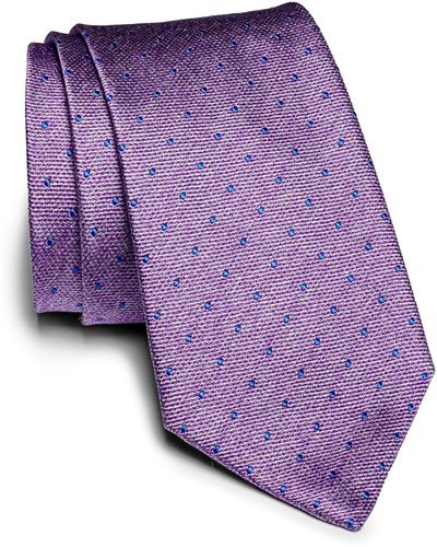 Jack Victor Metcalfe Neat Dot Silk Tie - Purple