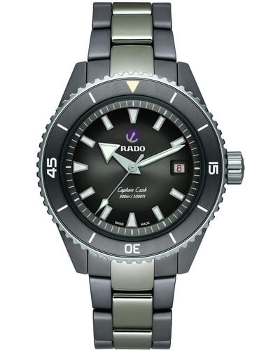Rado Captain Cook Diver High Tech Ceramic Automatic Bracelet Watch - Gray