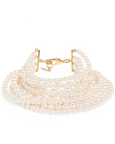 Moschino Imitation Pearl Bracelet - White