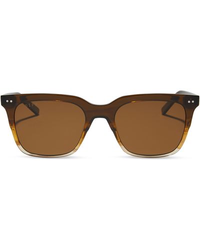 DIFF Billie Xl 54mm Square Sunglasses - Brown