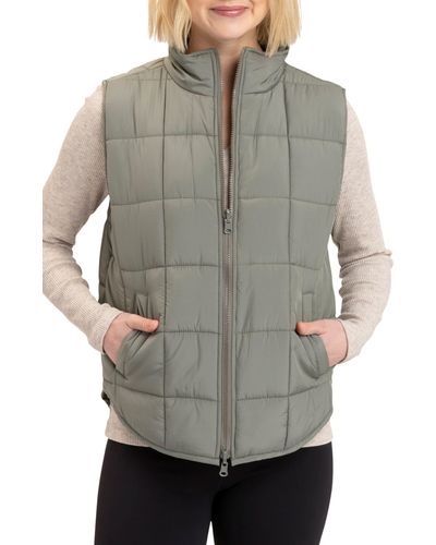 Threads For Thought Aubri Packable Puffer Vest - Gray