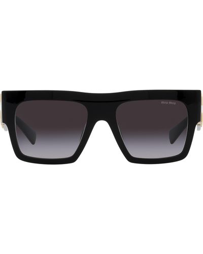 Miu Miu 55mm Gradient Square Sunglasses - Black