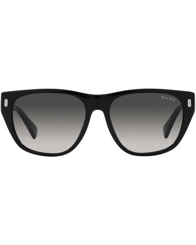 Ralph 55mm Gradient Irregular Sunglasses - Black