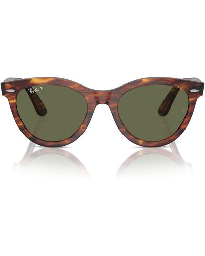 Ray-Ban Way 54mm Polarized Oval Wayfarer Sunglasses - Multicolor