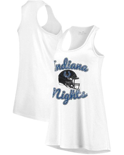Majestic Threads Indianapolis Colts Indiana Nights Alternate Racerback Tank Top At Nordstrom - White