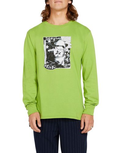 Volcom Blastoff Long Sleeve Graphic T-shirt - Green