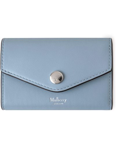 Mulberry Bifold Leather Card Case - Gray