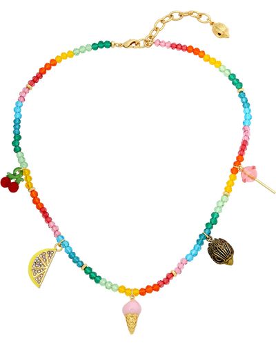 Kurt Geiger Fruit Beaded Charm Necklace - Multicolor