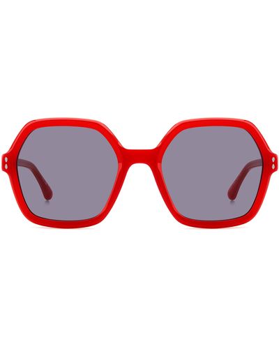 Isabel Marant 55mm Gradient Square Sunglasses - Red