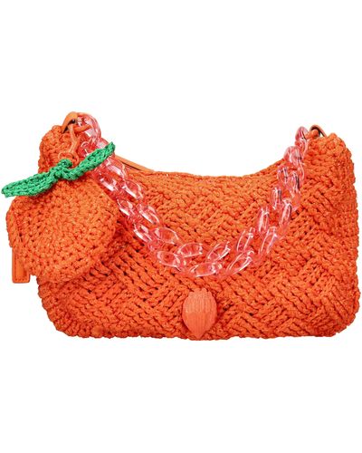 Kurt Geiger Crochet Multi Crossbody Bag - Red
