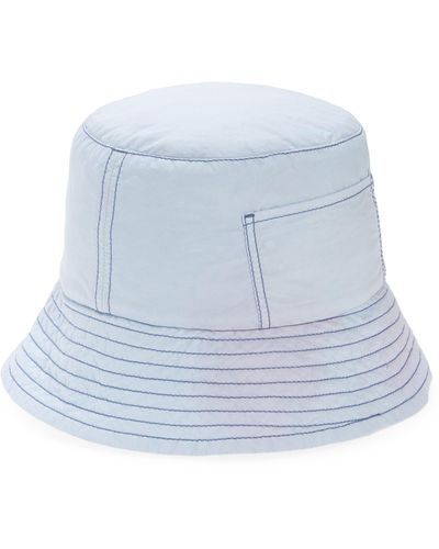 Acne Studios Acne Heddie Tie Dye Cotton Bucket Hat - Blue