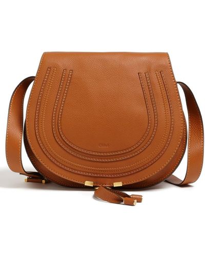 Chloé Medium Marcie Leather Crossbody Bag - Brown