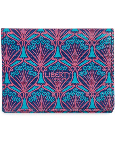 Liberty Coated Canvas Card Case - Blue