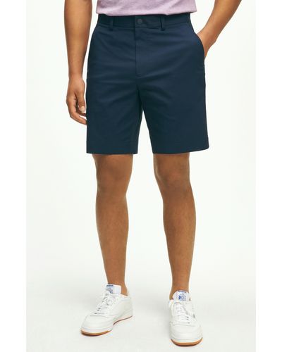 Brooks Brothers Cbt Stretch Cotton Blend Golf Shorts - Blue