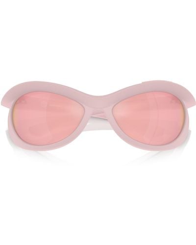 Burberry 66mm Oversize Irregular Sunglasses - Pink