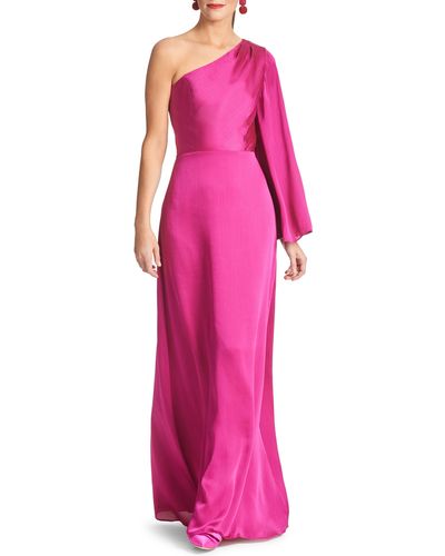Sachin & Babi Keely Crinkle Georgette Gown - Pink