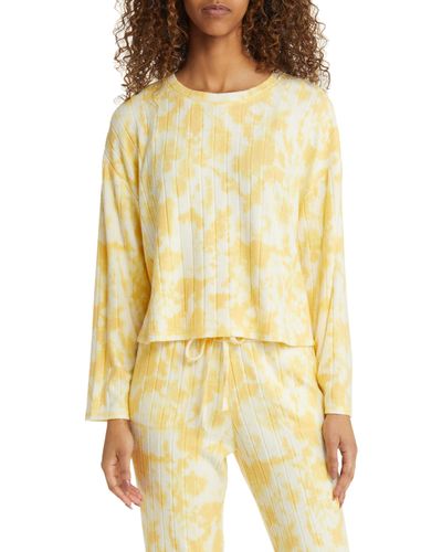 BP. Cozy Rib Oversize Pajama Top - Yellow