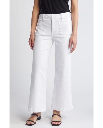 Kut From The Kloth Meg Patch Pocket Wide Leg Jeans - White