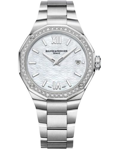 Baume & Mercier Riviera 10662 Automatic Bracelet Watch - Gray