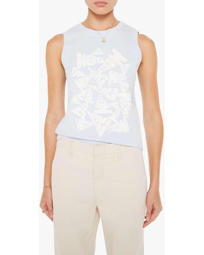 Mother The Strong And Silent Type Sleeveless Graphic T-shirt - White