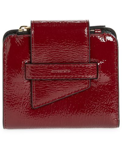 AllSaints Small Ray Leather Wallet - Red