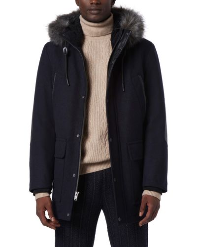 Andrew Marc Dawson Water Resistant Jacket With Faux Fur Trim - Black