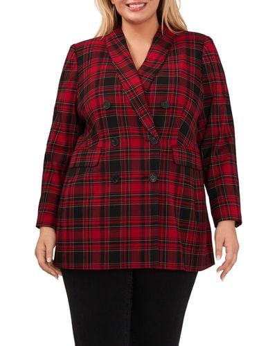 Cece Double Breasted Blazer - Red