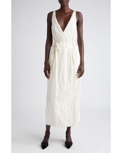 Altuzarra Anouk Crinkle Texture Sleeveless Dress - Natural