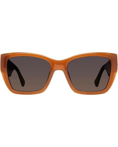 Kurt Geiger Kensington 54mm Gradient Rectangular Sunglasses - Brown