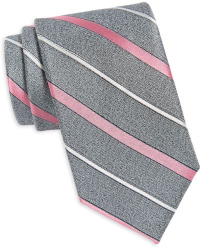 Nordstrom Toderi Stripe Silk Tie - Gray