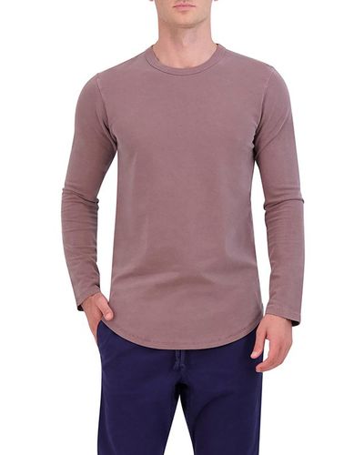 Goodlife Sunfaded Micro Terry Crew Sweatshirt - Purple