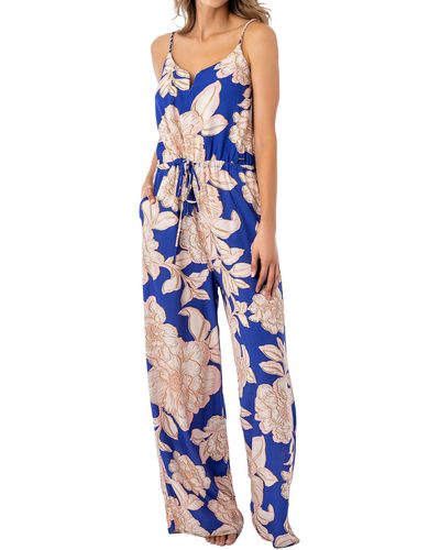 Maaji Bouquet Arielle Cover-up Jumpsuit At Nordstrom - Blue
