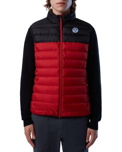 North Sails Skye Water Repellent Puffer Vest - Red