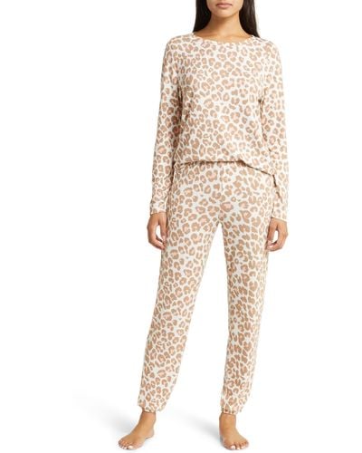 Nordstrom Brushed Hacci Pajamas - Natural
