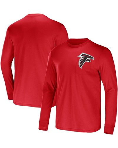 NFL X DARIUS RUCKER Collection By Fanatics Atlanta Falcons Team Long Sleeve Pocket T-shirt At Nordstrom - Red