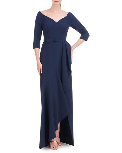 Kay Unger Isolde Column Gown - Blue