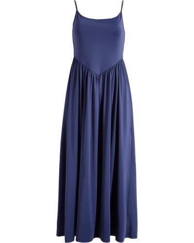 Charles Henry Cami Midi Dress - Blue