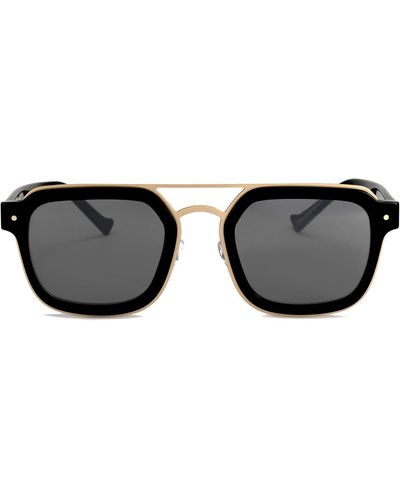 Grey Ant Notizia 51mm Rectangle Sunglasses - Black