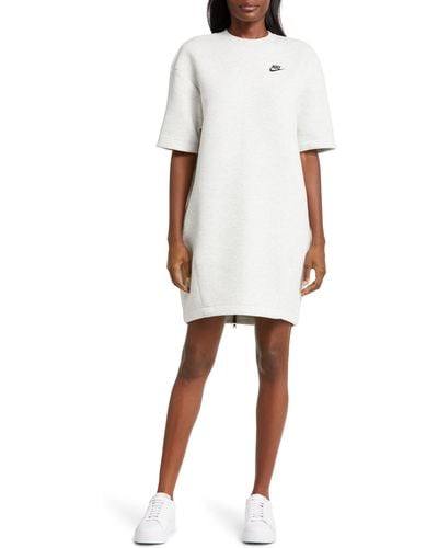 Nike Tech Fleece Oversize T-shirt Dress - White