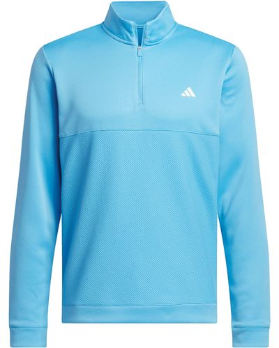 adidas Originals Ultimate365 Quarter Zip Golf Pullover - Blue