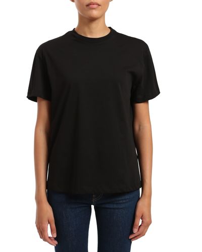 Mavi Crewneck Cotton Boyfriend T-shirt - Black