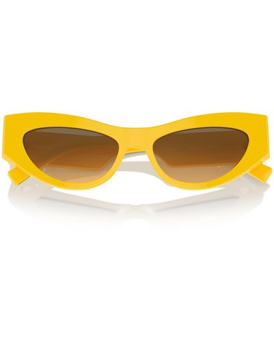 Dolce & Gabbana 52mm Gradient Cat Eye Sunglasses - Yellow