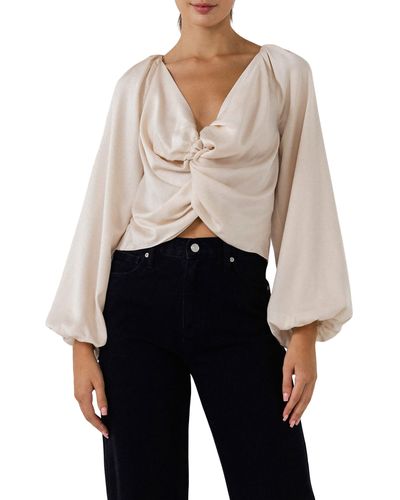 Endless Rose Twist Front Top - Natural