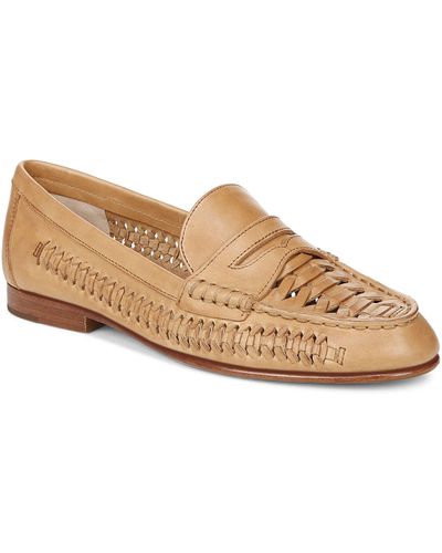 Veronica Beard Woven Penny Loafer - Natural